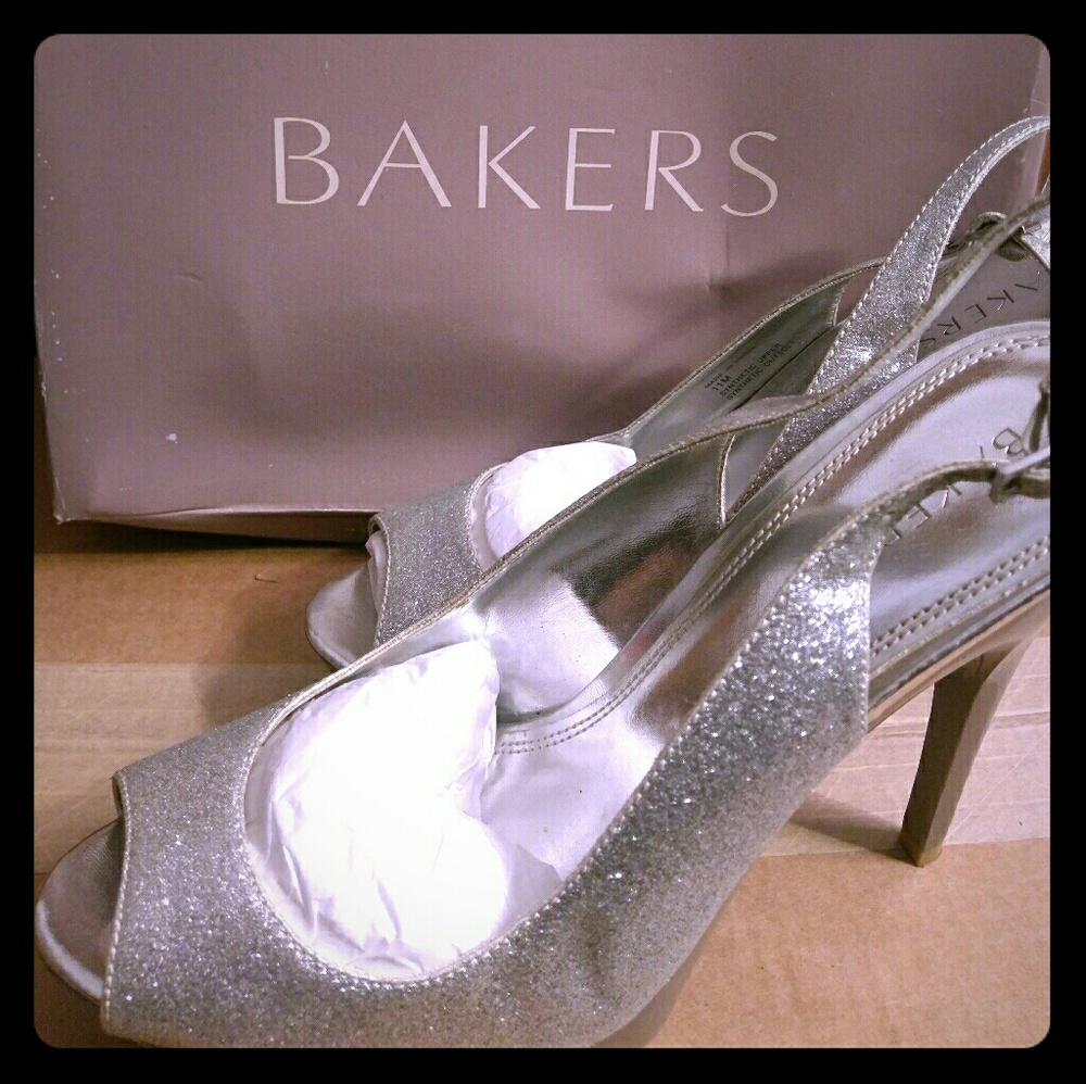 Bakers Silver Flash Heels